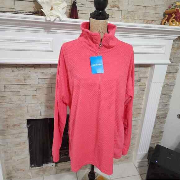 Columbia Women's Glacial IV 1/2 Zip - Plus Size super soft active shirt‎ size 2X - Picture 2 of 14